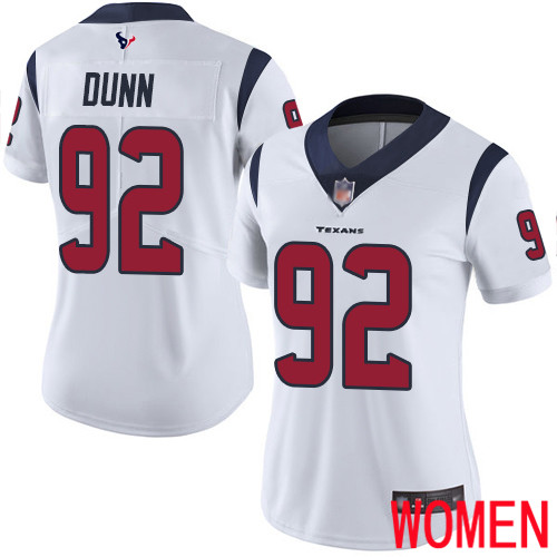 Houston Texans Limited White Women Brandon Dunn Road Jersey NFL Football #92 Vapor Untouchable->women nfl jersey->Women Jersey
